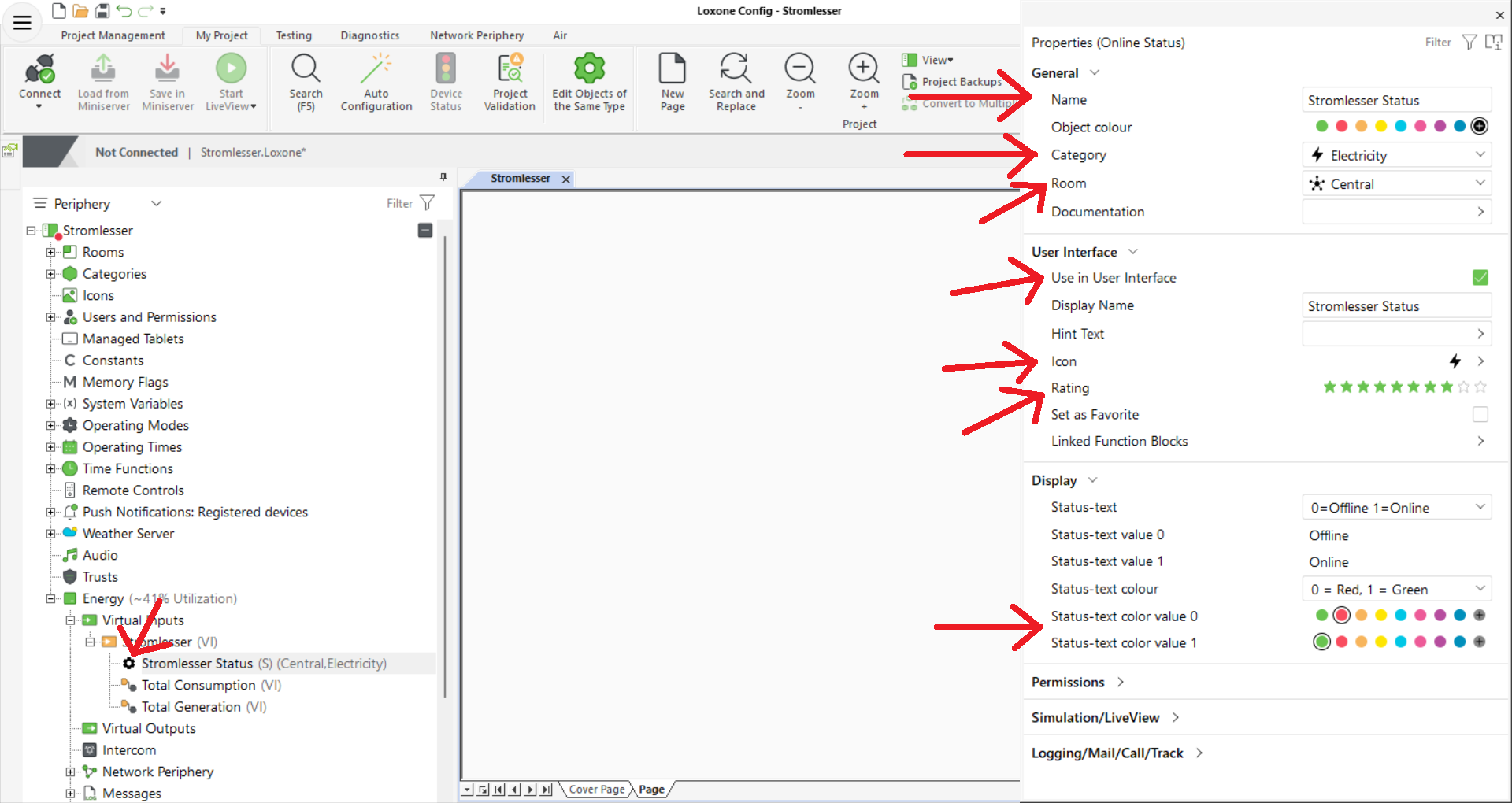 Command Properties Setup